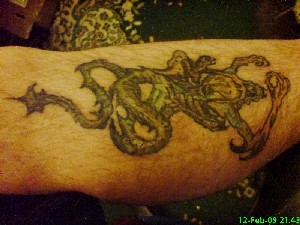 mein 1. tattoo, selbstgestochen