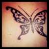 Schmetterling (1.tattoo) auf dem Schulterblatt 