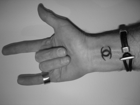 Zwillings-Symbol astrol._Handwurzel rechts