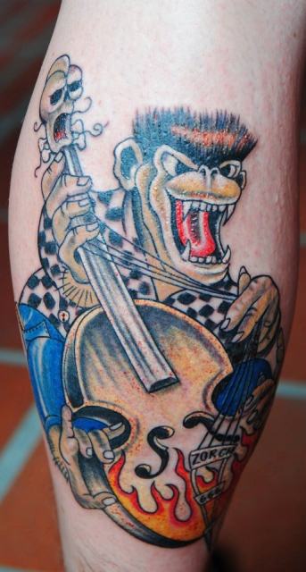 Rock´n Roll (Psychobilly) Tattoo, Linke Wade!