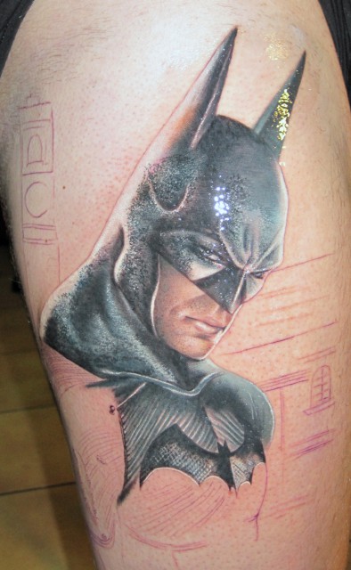 Batman Tattoo by Alex de Pase - work in Progress
