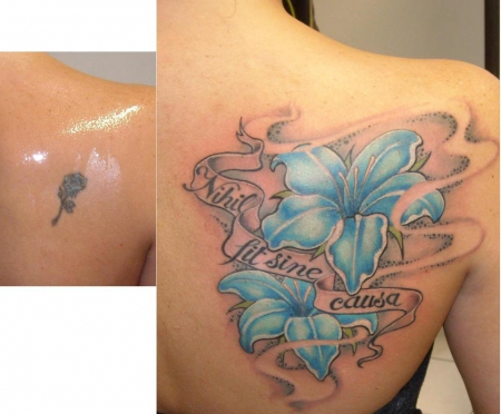 blumen-Tattoo: Cover up Blüten
