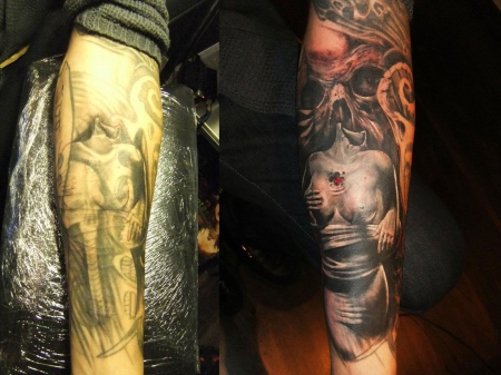 cover up an  mr.mike von cologne ink