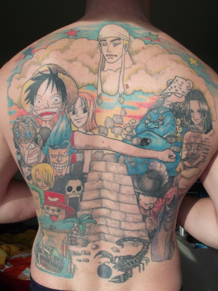 One-Piece-Rückentattoo