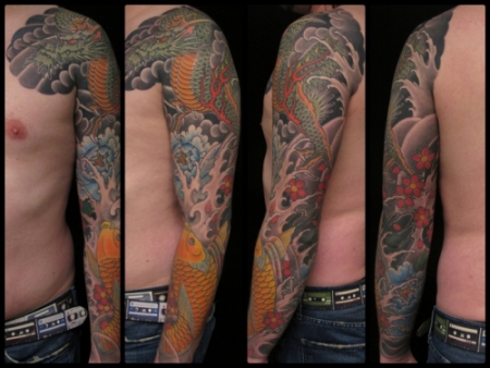 Dragon-Koi-arm-sleeve