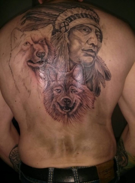 Indianer Wölfe