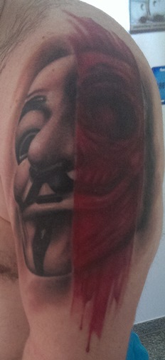 dali-Tattoo: Guy Fawkes 