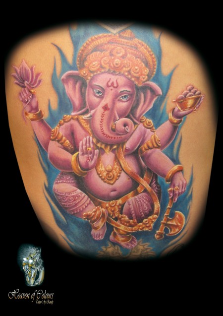 elefant-Tattoo: ganesha