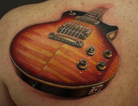 gitarre-Tattoo: Gibson Gitarre