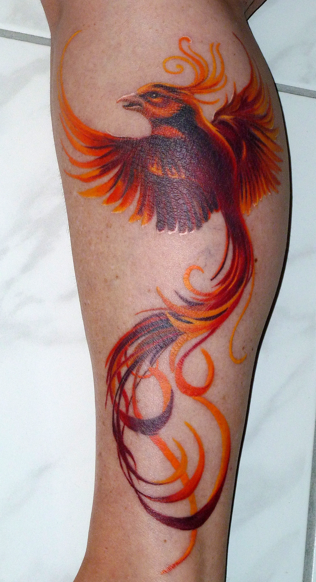 Feuervogel Phonix Aus Der Asche Tattoo