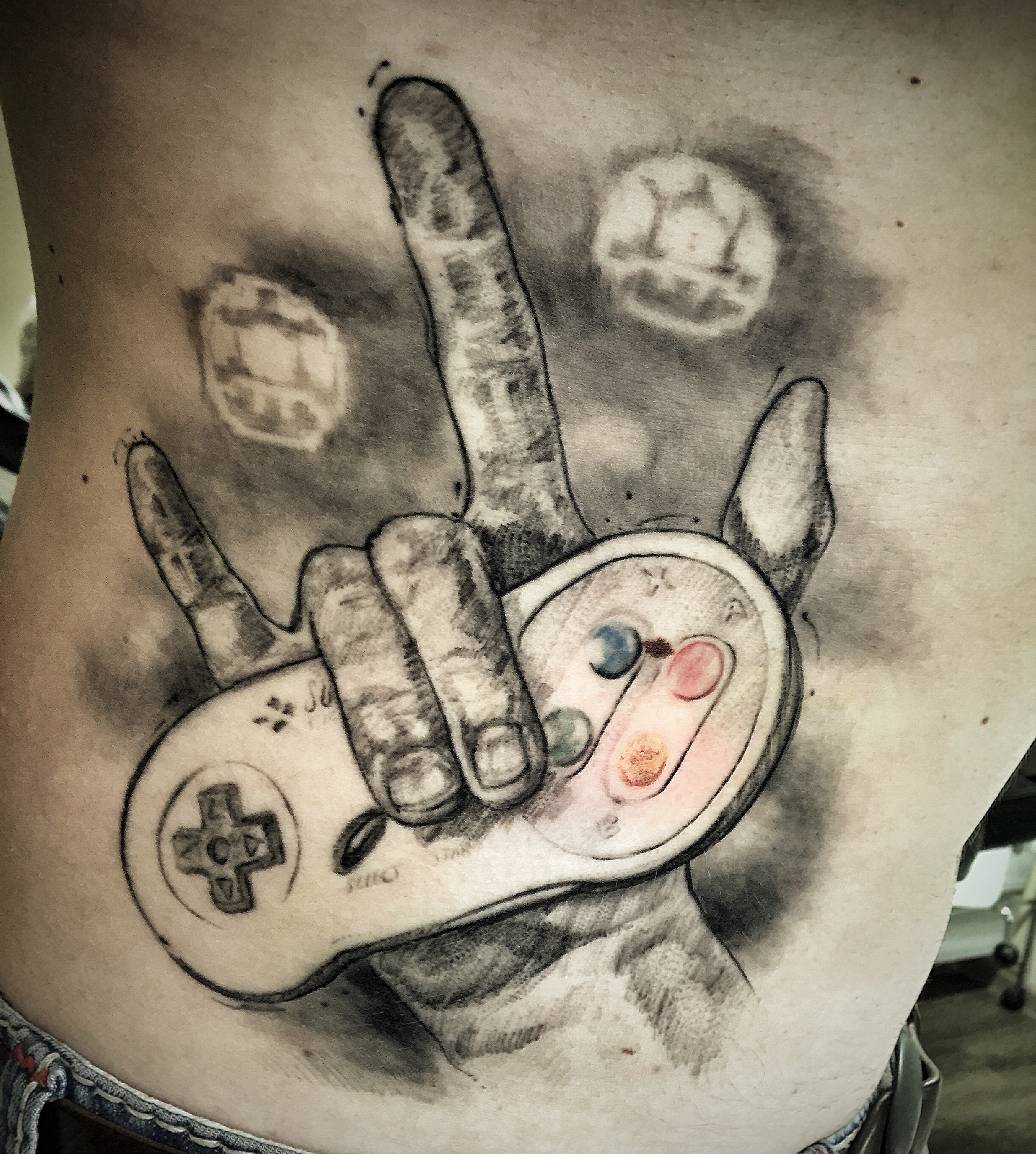 Super Nintendo Controller Tattoos