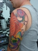 Koi mit Lotus