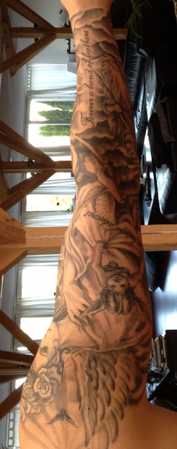 Fullsleeve scharz weiss