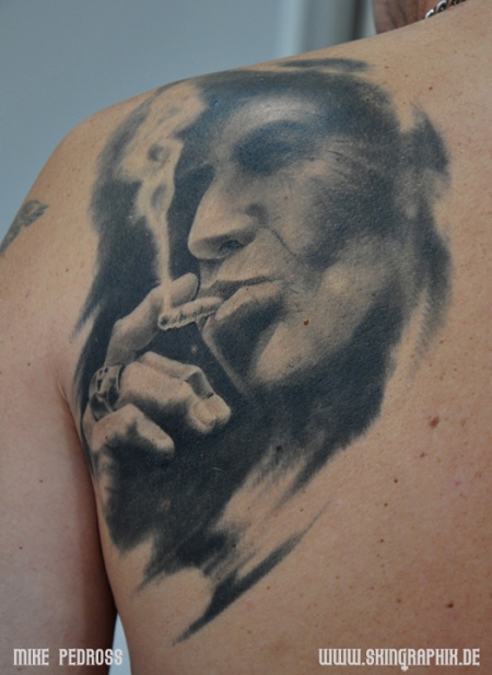 Keith Richards Rolling Stones Portrait Tattoo