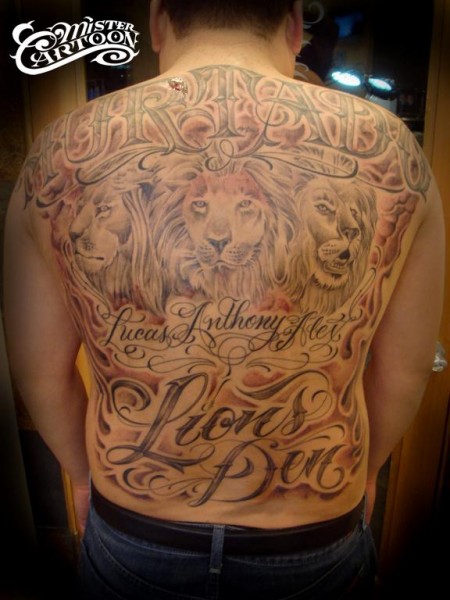 Rücken Tattoo ! Lions