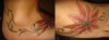 Fuß Tattoo Blume und Ranken 