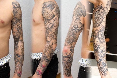 Mann tattoo sanduhr unterarm Arm Tattoos