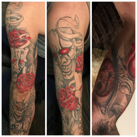 Masken Rosen Auge Rabe Totenkopf Horror