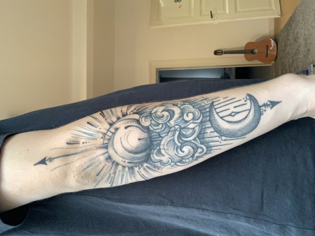 Sonne Wolken Mond Tattoo