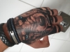 Handrückentattoo Wolf