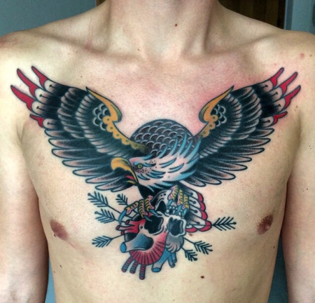 adler-Tattoo: Adler Brust 