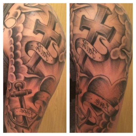 glaube liebe hoffnung-Tattoo: Faith love hope