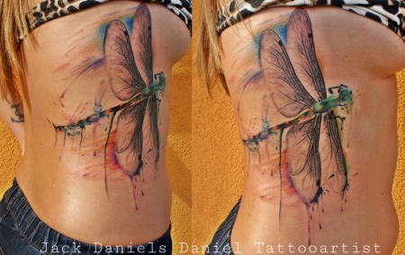 watercolor dragonfly