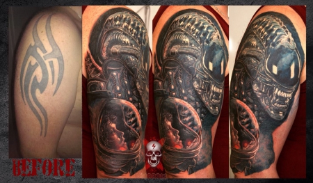 cover up-Tattoo: Alien Cover
