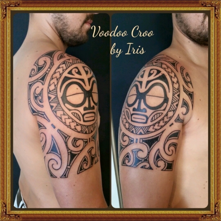 Maori tattoo, polynesisches tattoo, freehand tattoo