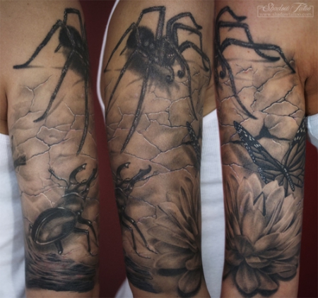 spinne-Tattoo: Insects of desert (Freestyle)