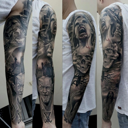 Tattoo by Peter regular guest at Black Cat 