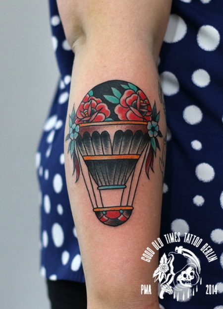 traditional balloon tattoo