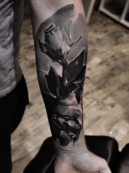 Unterarm Tattoo Rose
