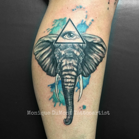 elefant elephant allsehendes auge watercolor