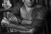 Maori Tattoo Arm und Brust in sw