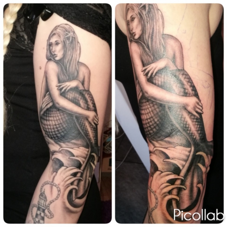 meerjungfrau-Tattoo: Meerjungfrau