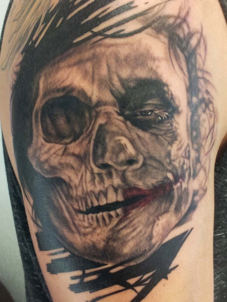 Skull-Joker,  Assassin Ink, Tattoo Dresden