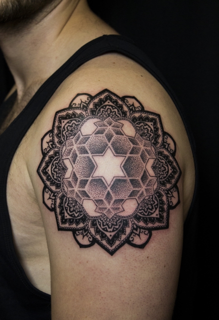 Dotwork Mandala Tattoo