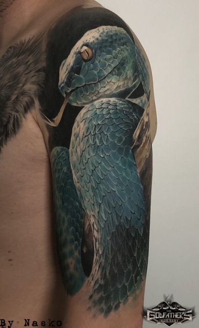 Snake Tattoo - Godfather's Tattoo Nürnberg - By NASKO