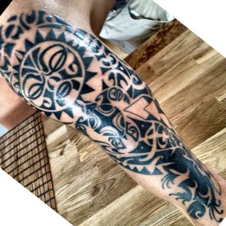 gecko-Tattoo: Polynesian 