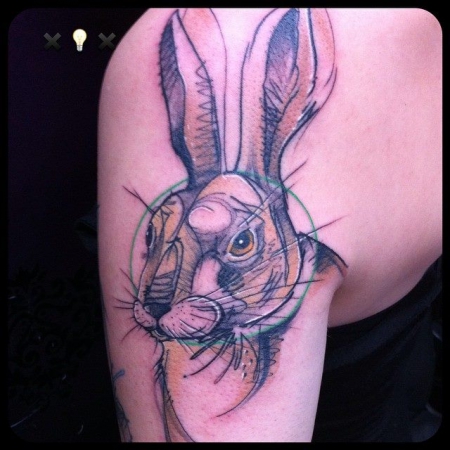 hase-Tattoo: chrizzzn stilbruch tattoo  hase 