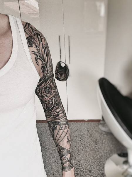 Unterarm Cover Up + Oberarm religious