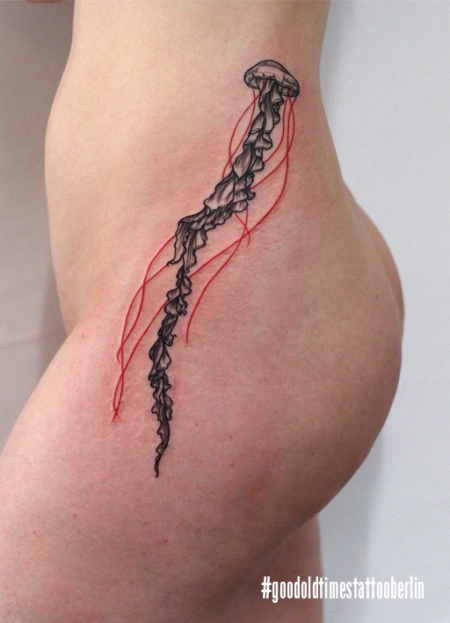 Traditional jellyfish tattoo