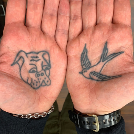 Traditional Designs (nach 4 Wochen Abheilung) – Handflächen-Tattoos