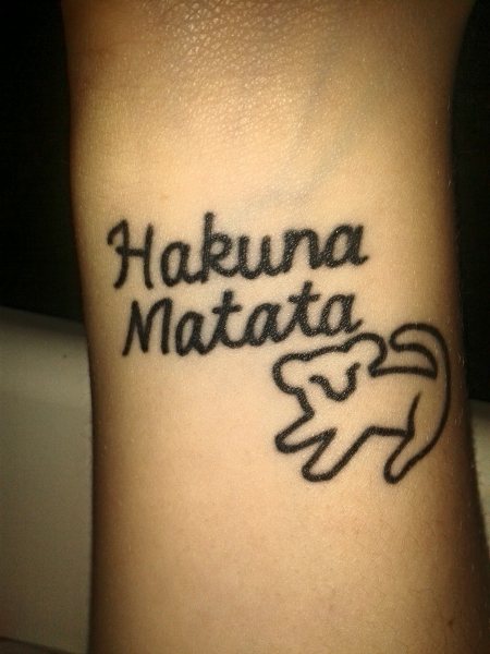 Schriftzug "Hakuna Matata"