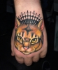 Katze Hand