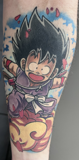 Kid Son Goku in seinem lila GI