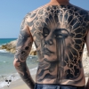 Abgeheiltes Backpiece, gestochen in Israel in insgesamt circa 25 Stunden - Michael Litovkin Tattoo