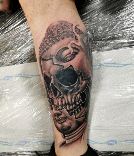 Happy Buddha Tattoo - 💀💀💀💀 get your fill of dark skulls from  @greenmonstertts3 Books Open . . . . . . . . . . #darkskull #skulltattoo  #darkskulltatyoo #darkarts #notsofriendly #evil #tattoo #tattoosleeve  #newwesttattoo #vancouvertattoo ...