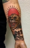 Traditional Tiger + Skull